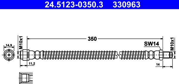 ATE 24.5123-0350.3 - Jarruletku inparts.fi