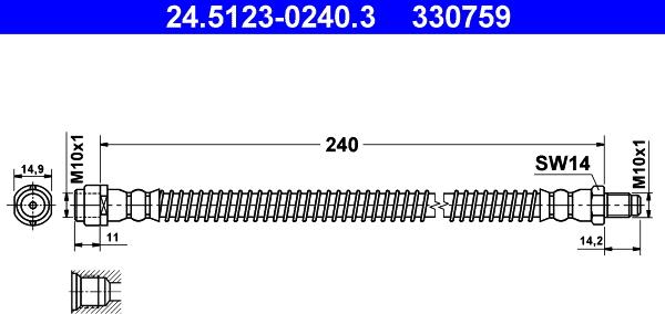 ATE 24.5123-0240.3 - Jarruletku inparts.fi