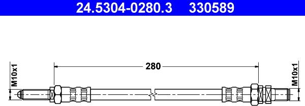 ATE 24.5304-0280.3 - Jarruletku inparts.fi