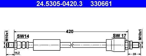 ATE 24.5305-0420.3 - Jarruletku inparts.fi