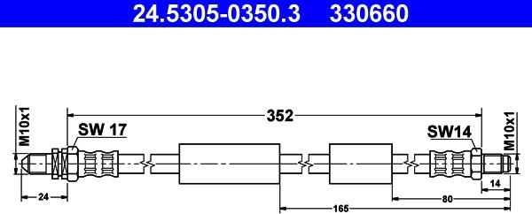 ATE 24.5305-0350.3 - Jarruletku inparts.fi