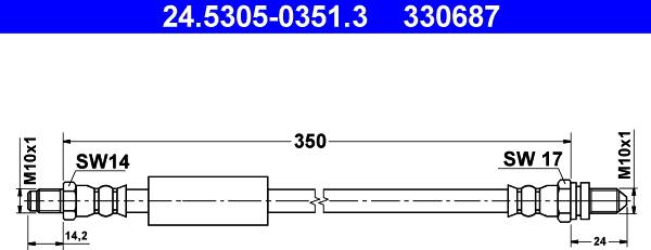 ATE 24.5305-0351.3 - Jarruletku inparts.fi