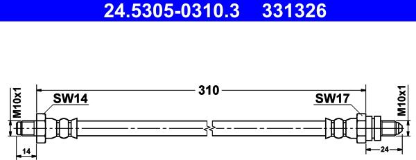 ATE 24.5305-0310.3 - Jarruletku inparts.fi