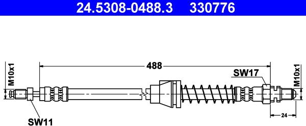 ATE 24.5308-0488.3 - Jarruletku inparts.fi