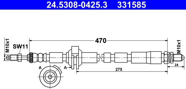 ATE 24.5308-0425.3 - Jarruletku inparts.fi