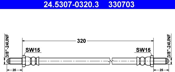 ATE 24.5307-0320.3 - Jarruletku inparts.fi