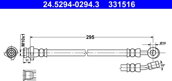 ATE 24.5294-0294.3 - Jarruletku inparts.fi