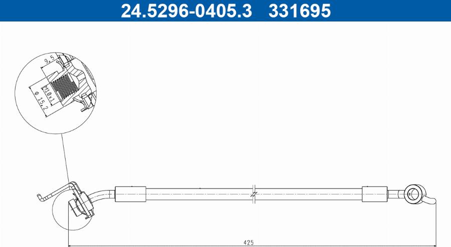 ATE 24.5296-0405.3 - Jarruletku inparts.fi