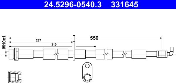 ATE 24.5296-0540.3 - Jarruletku inparts.fi