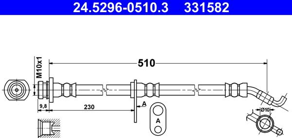 ATE 24.5296-0510.3 - Jarruletku inparts.fi