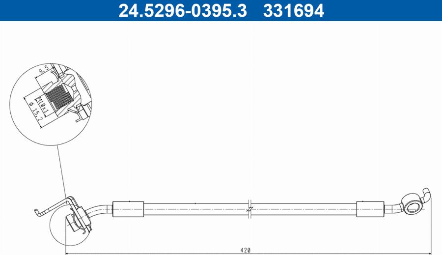 ATE 24.5296-0395.3 - Jarruletku inparts.fi