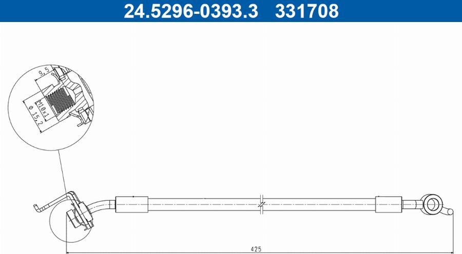 ATE 24.5296-0393.3 - Jarruletku inparts.fi