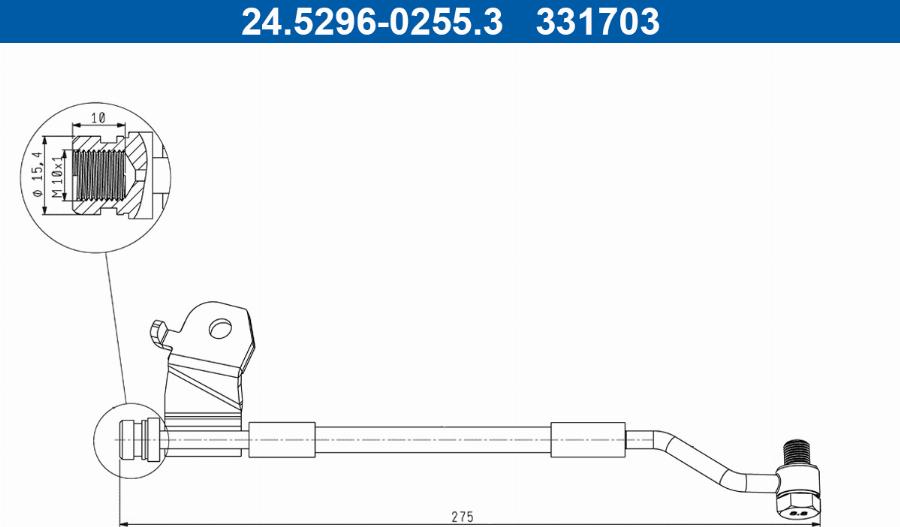 ATE 24.5296-0255.3 - Jarruletku inparts.fi