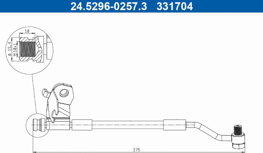 ATE 24.5296-0257.3 - Jarruletku inparts.fi