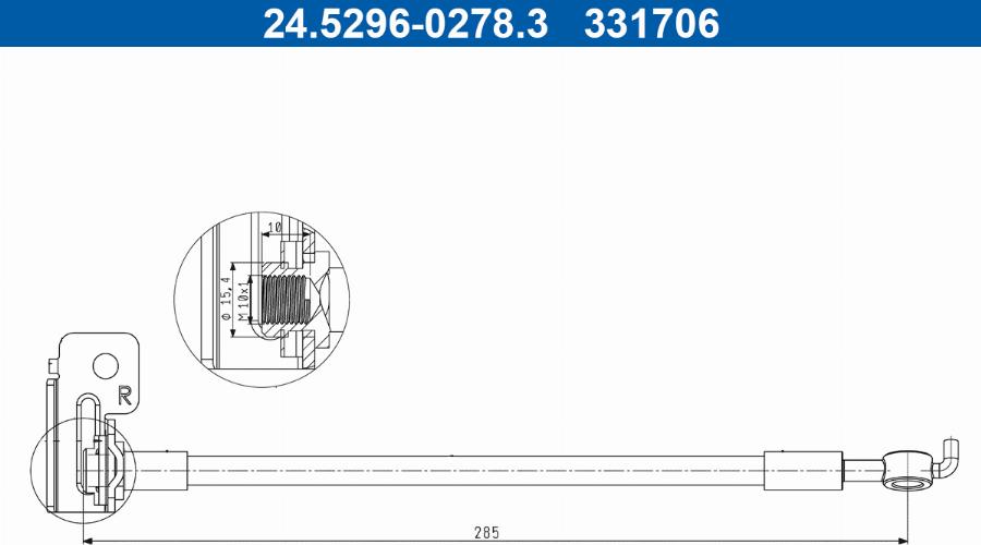 ATE 24.5296-0278.3 - Jarruletku inparts.fi