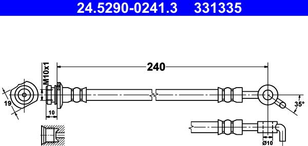 ATE 24.5290-0241.3 - Jarruletku inparts.fi