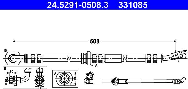 ATE 24.5291-0508.3 - Jarruletku inparts.fi