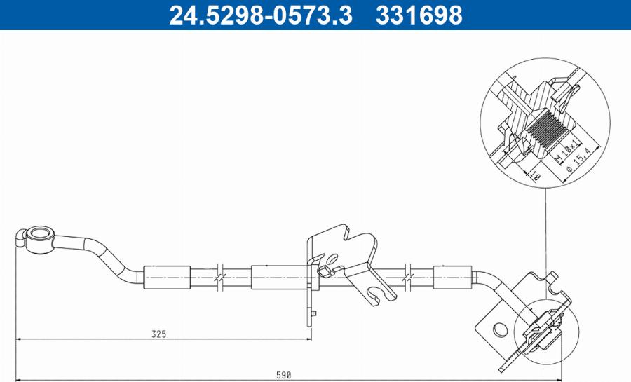 ATE 24.5298-0573.3 - Jarruletku inparts.fi