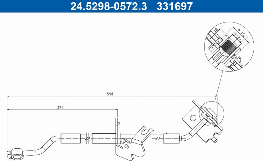 ATE 24.5298-0572.3 - Jarruletku inparts.fi