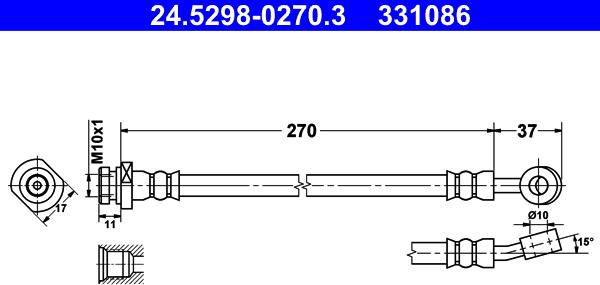 ATE 24.5298-0270.3 - Jarruletku inparts.fi