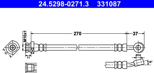 ATE 24.5298-0271.3 - Jarruletku inparts.fi