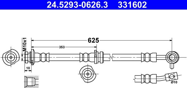 ATE 24.5293-0626.3 - Jarruletku inparts.fi