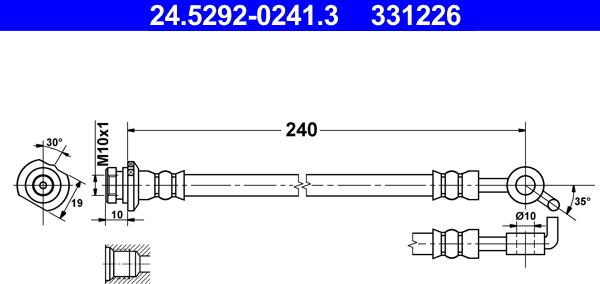 ATE 24.5292-0241.3 - Jarruletku inparts.fi