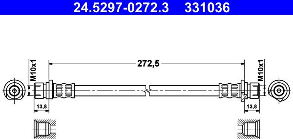 ATE 24.5297-0272.3 - Jarruletku inparts.fi