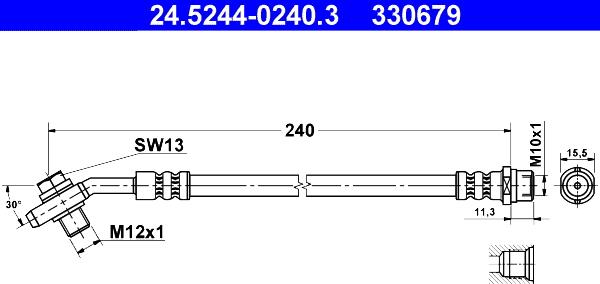 ATE 24.5244-0240.3 - Jarruletku inparts.fi