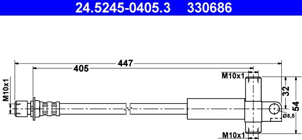 ATE 24.5245-0405.3 - Jarruletku inparts.fi