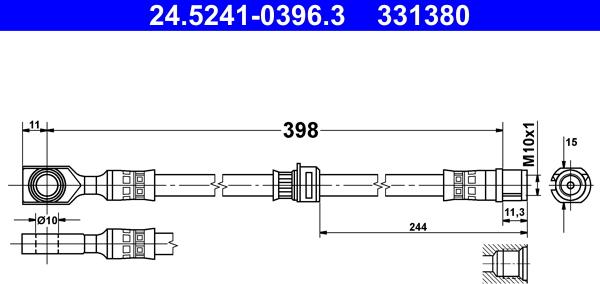 ATE 24.5241-0396.3 - Jarruletku inparts.fi