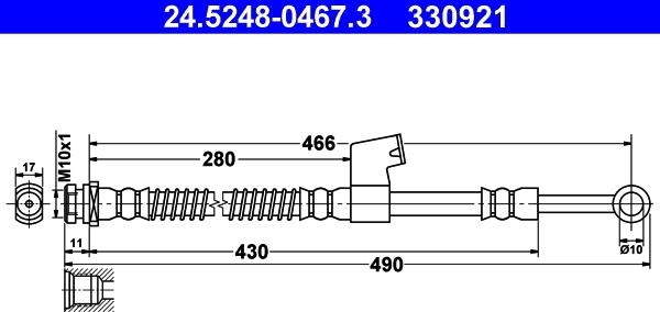 ATE 24.5248-0467.3 - Jarruletku inparts.fi