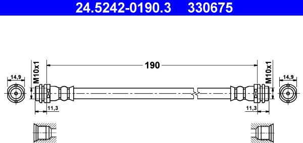 ATE 24.5242-0190.3 - Jarruletku inparts.fi