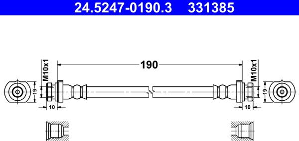 ATE 24.5247-0190.3 - Jarruletku inparts.fi