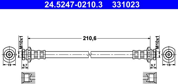 ATE 24.5247-0210.3 - Jarruletku inparts.fi