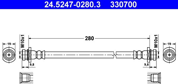 ATE 24.5247-0280.3 - Jarruletku inparts.fi