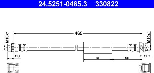 ATE 24.5251-0465.3 - Jarruletku inparts.fi