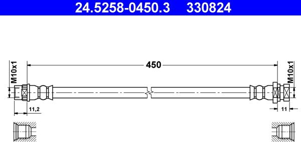 ATE 24.5258-0450.3 - Jarruletku inparts.fi