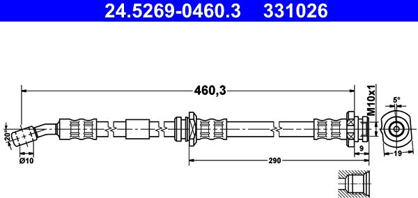 ATE 24.5269-0460.3 - Jarruletku inparts.fi