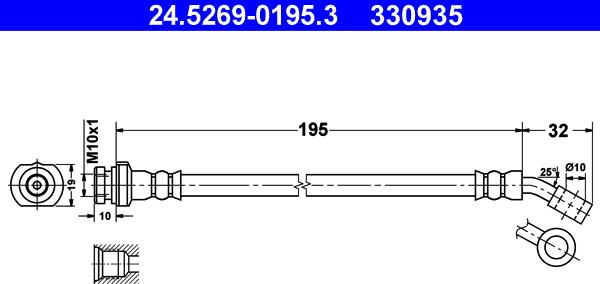 ATE 24.5269-0195.3 - Jarruletku inparts.fi