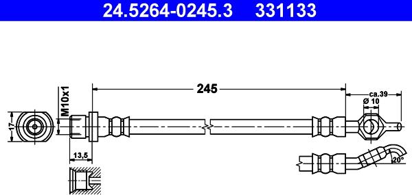 ATE 24.5264-0245.3 - Jarruletku inparts.fi