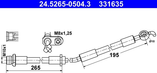 ATE 24.5265-0504.3 - Jarruletku inparts.fi