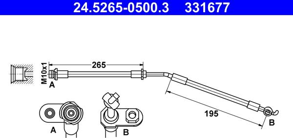 ATE 24.5265-0500.3 - Jarruletku inparts.fi