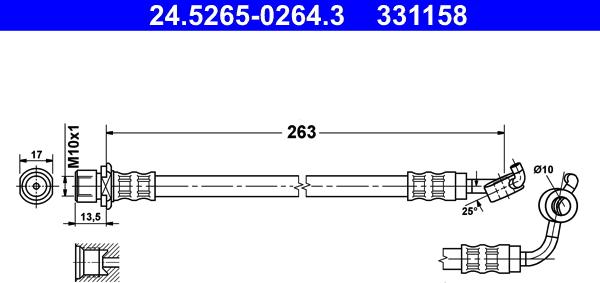 ATE 24.5265-0264.3 - Jarruletku inparts.fi