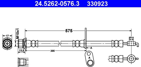 ATE 24.5262-0576.3 - Jarruletku inparts.fi