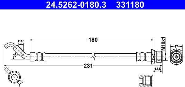 ATE 24.5262-0180.3 - Jarruletku inparts.fi