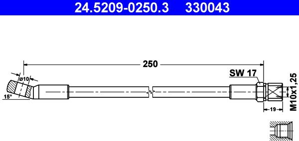 ATE 24.5209-0250.3 - Jarruletku inparts.fi