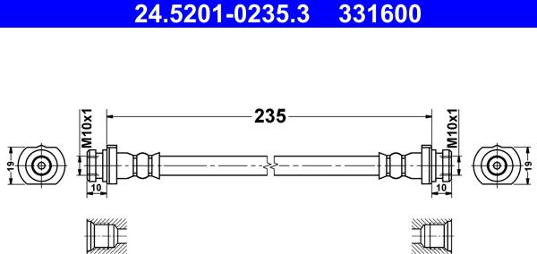 ATE 24.5201-0235.3 - Jarruletku inparts.fi