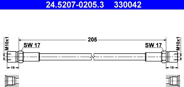 ATE 24.5207-0205.3 - Jarruletku inparts.fi