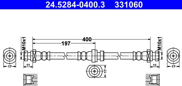 ATE 24.5284-0400.3 - Jarruletku inparts.fi